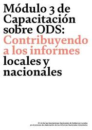 Módulo 3 de capacitación sobre ODS. Contribuyendo a los informes locales y nacionales