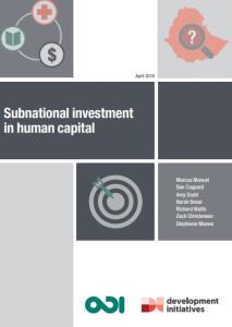 Subnational investment in human capital