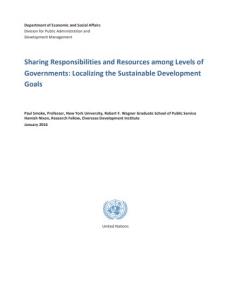 «Sharing responsibilities and resources among levels of government: Localizing the sustainable development goals»